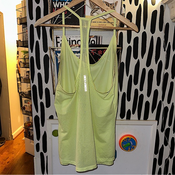 Under Armour Fly By Racing Back Tank in Neon Yellow - Picture 7 of 9